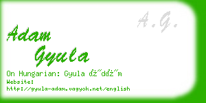 adam gyula business card